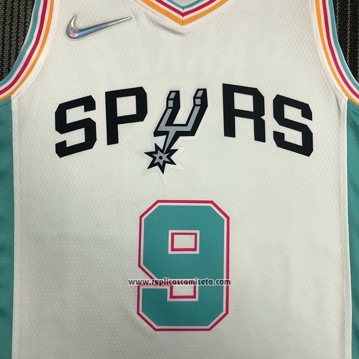Camiseta San Antonio Spurs Tony Parker #9 Ciudad 2021-22 Blanco